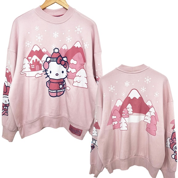 NWT Hello Kitty Winter Holiday Sweatshirt Women’s Large - Picture 1 of 11